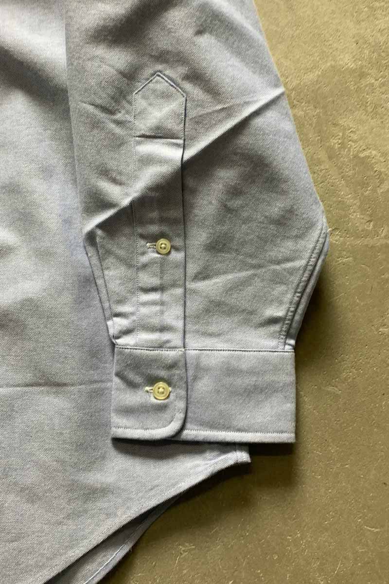 90'S L/S B.D COTTON OXFORD YARMOUTH SHIRT / LIGHT INDIGO [SIZE: L DEADSTOCK/NOS]