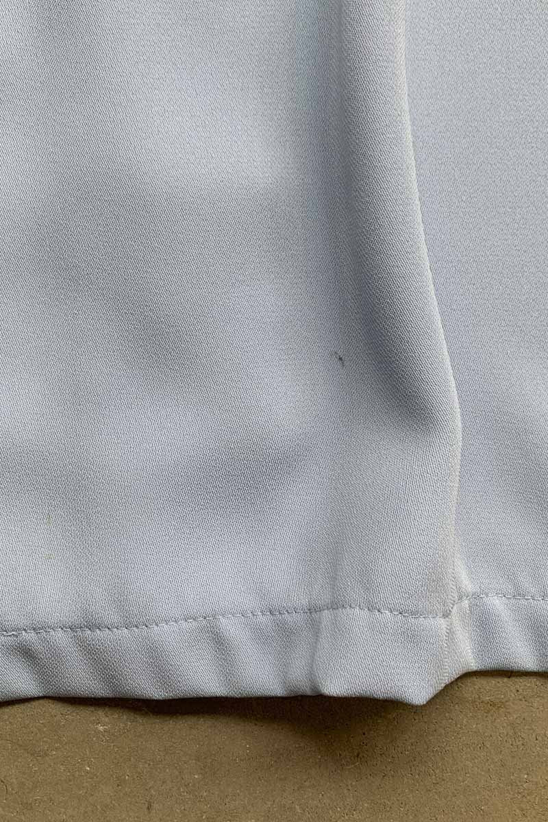 MADE IN USA S/S TWO TONE LINE OPEN COLLAR SHIRT / BLUE [SIZE: XL USED]