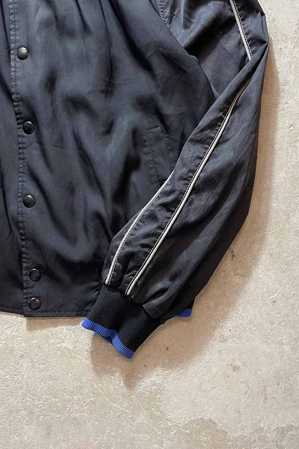 TRACK JACKET / BLACK/BLUE [SIZE: 50 USED]