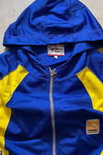 画像をギャラリービューアに読み込む, Y2K EARLY 00&#39;S TRACK ZIP HOODIE / BLUE/YELLOW [SIZE: L USED]
