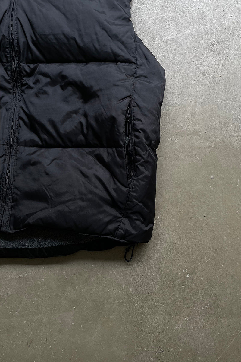90'S RIP STOP DOWN VEST / BLACK [SIZE: M USED]