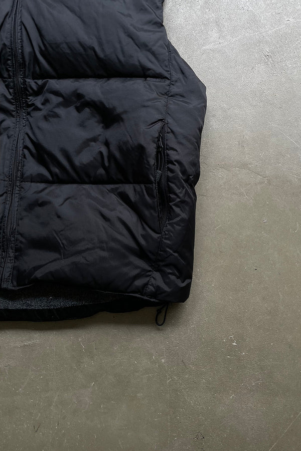 90'S RIP STOP DOWN VEST / BLACK [SIZE: M USED]