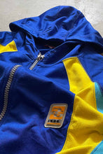 画像をギャラリービューアに読み込む, Y2K EARLY 00&#39;S TRACK ZIP HOODIE / BLUE/YELLOW [SIZE: L USED]
