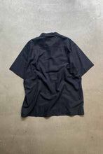 画像をギャラリービューアに読み込む, S/S STITCH TWO TONE DESIGN MODAL POLY SHIRT / BLACK [SIZE: XL USED]
