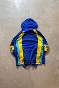 Y2K EARLY 00'S TRACK ZIP HOODIE / BLUE/YELLOW [SIZE: L USED]