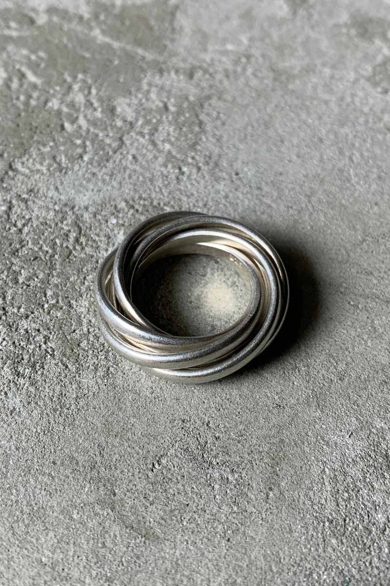 925 SILVER 6 RINGS [SIZE: 10号相当 USED]