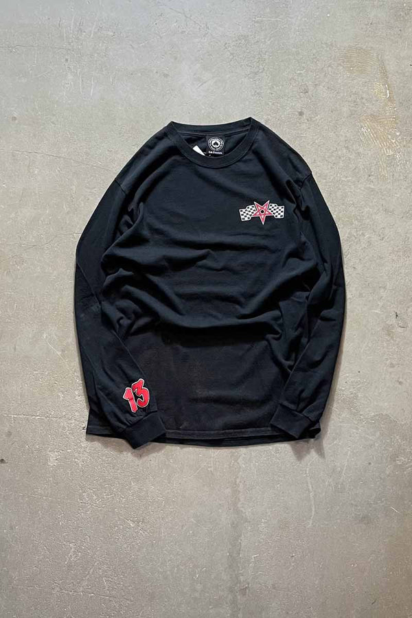 L/S BUCK PRINT T-SHIRT / BLACK [SIZE: M USED]
