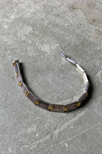 MADE IN ITALY 925 SILVER BRACELET W / BRASS [SIZE: ONE SIZE USED]