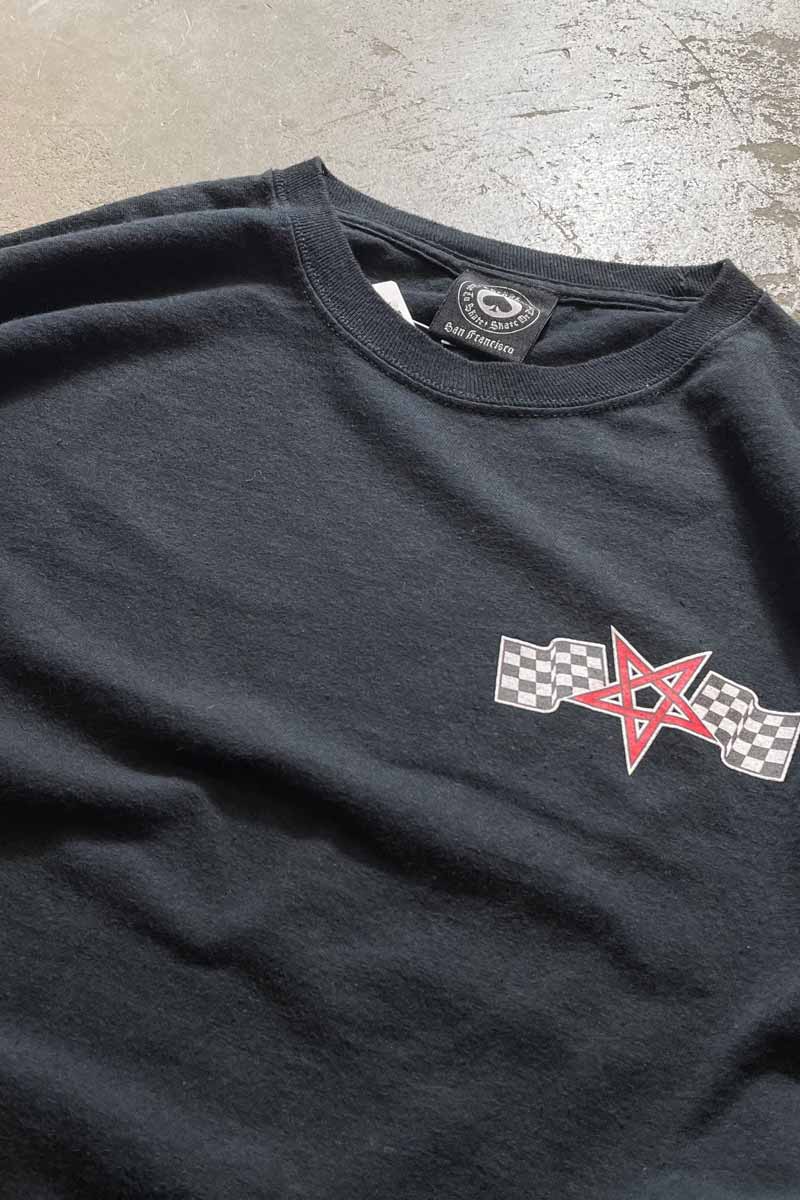 L/S BUCK PRINT T-SHIRT / BLACK [SIZE: M USED]