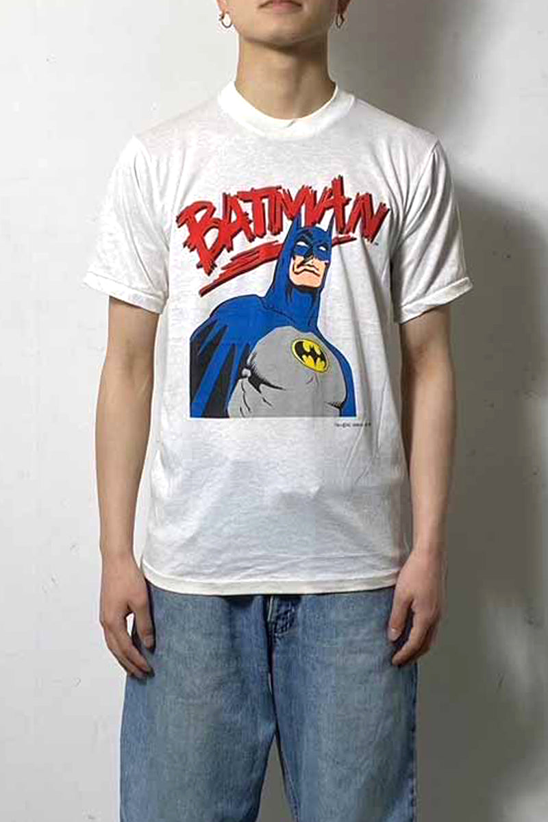 MADE IN USA 88'S S/S BATMAN PRINT MOVIE T-SHIRT / WHITE [SIZE: M DEADSTOCK/NOS]