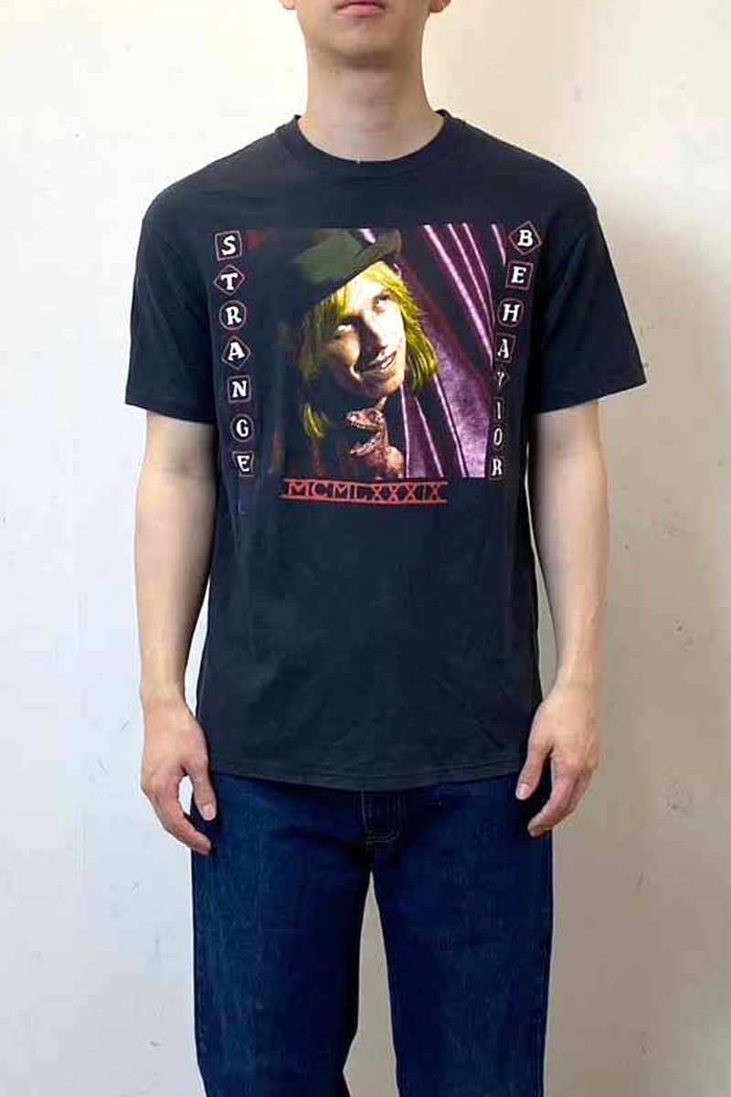 MADE IN USA 90'S S/S TOM PETTY AND THE HEARTBREAKERS PRINT BAND T-SHIRT /  BLACK [SIZE: XL USED]