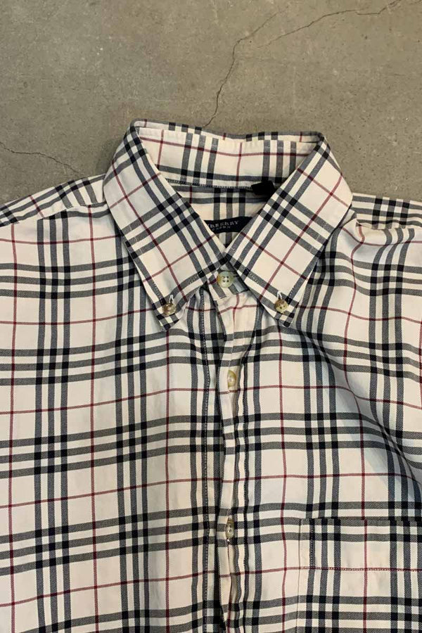 MADE IN ITALY S/S NOVA CHECK SHIRT / BEIGE [SIZE: M USED]