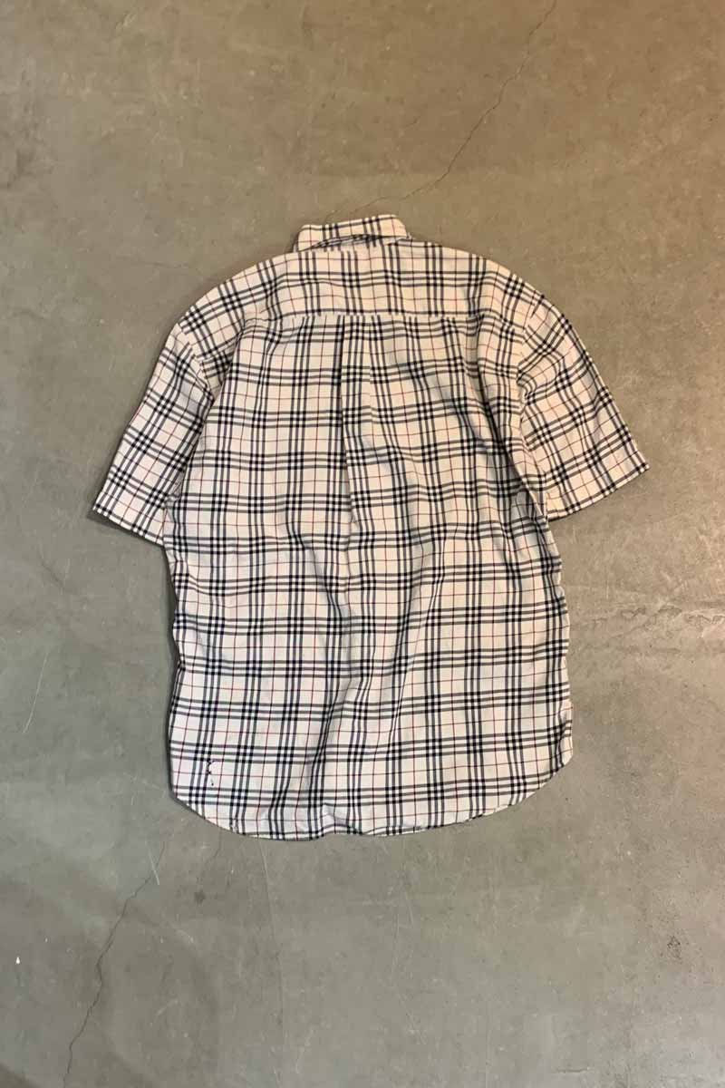 MADE IN ITALY S/S NOVA CHECK SHIRT / BEIGE [SIZE: M USED]