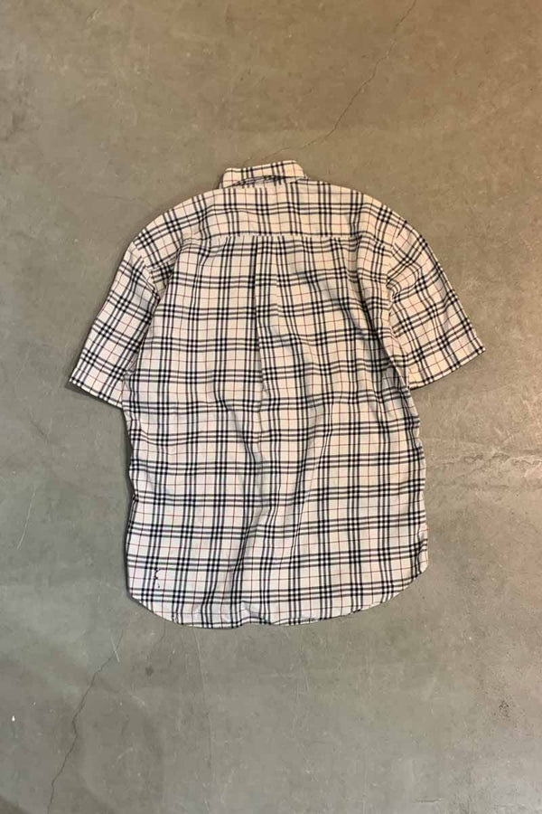 MADE IN ITALY S/S NOVA CHECK SHIRT / BEIGE [SIZE: M USED]