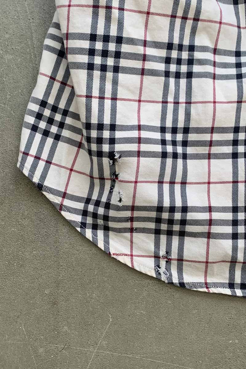 MADE IN ITALY S/S NOVA CHECK SHIRT / BEIGE [SIZE: M USED]