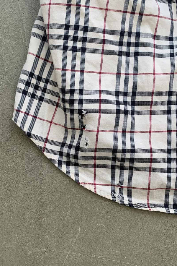 MADE IN ITALY S/S NOVA CHECK SHIRT / BEIGE [SIZE: M USED]