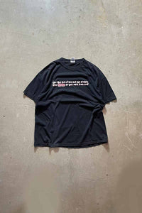 MADE IN MEXICO 90'S MESSAGE T-SHIRT / BLACK [SIZE: XL USED]