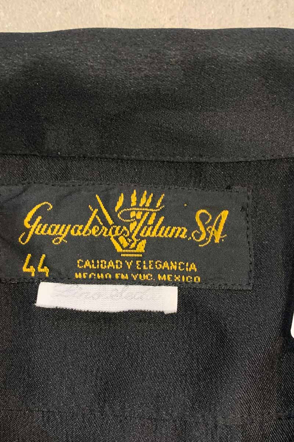 90'S S/S DESIGN CUBA SHIRT / BLACK [SIZE: XL USED]
