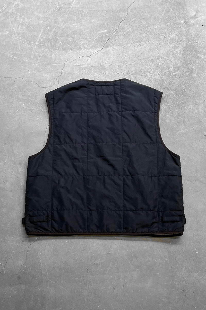 90'S NYLON PUFF VEST / NAVY [SIZE: XL USED]