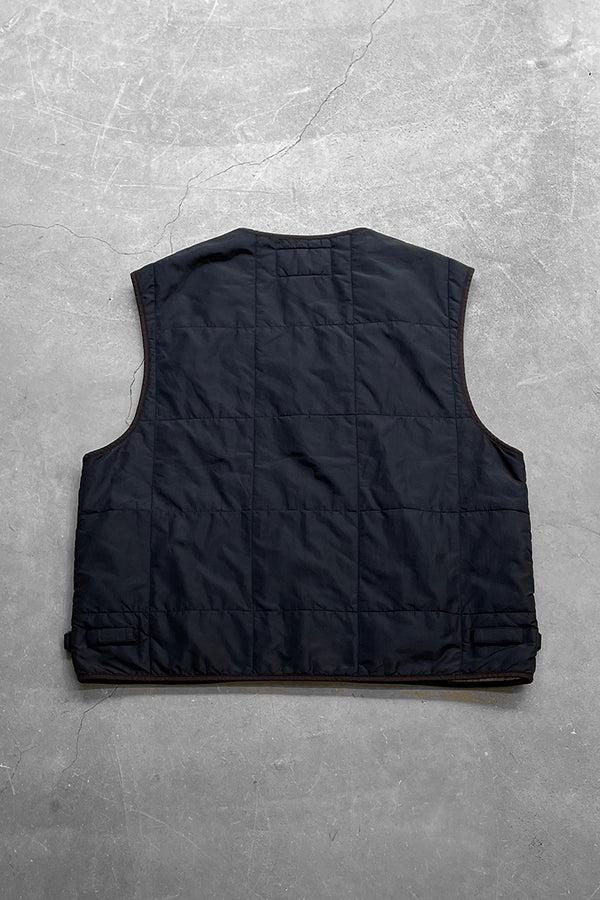 90'S NYLON PUFF VEST / NAVY [SIZE: XL USED]