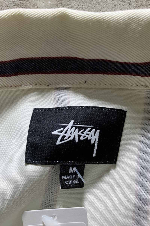 STRIPE ZIP UP JACKET / WHITE [SIZE: M USED]
