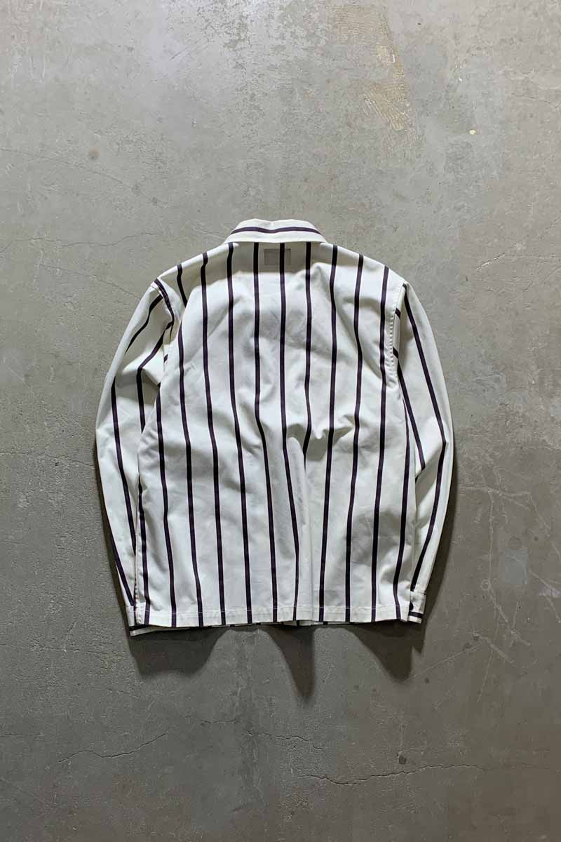 STRIPE ZIP UP JACKET / WHITE [SIZE: M USED]