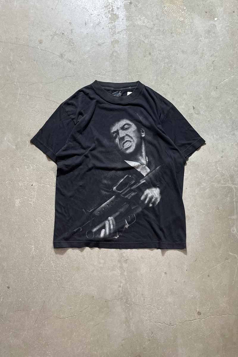 90'S S/S SCARFACE T-SHIRT / BLACK [SIZE: M USED]