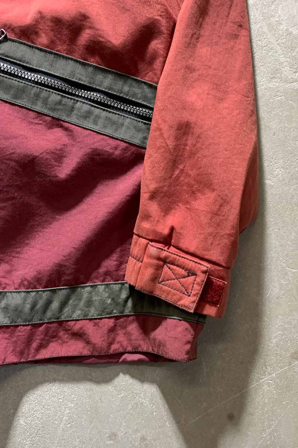 90-00s HALF-ZIP NYLON JACKET / BURGUNDY [SIZE: M USED]