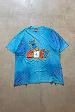 画像をギャラリービューアに読み込む, MADE IN USA 90&#39;S GOOFY TIE DYE CHARACTER T-SHIRT / BLUE [SIZE: L USED]
