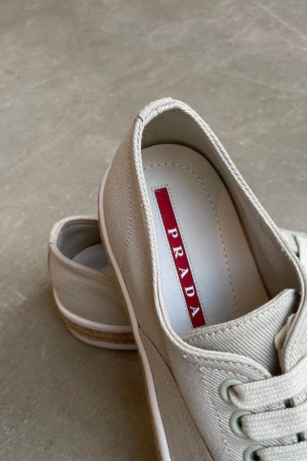 MADE IN ITALY 4E2951 SNEAKERS / BEIGE [SIZE: US7.5 (equivalent to 25.5cm) DEADSTOCK/NOS]