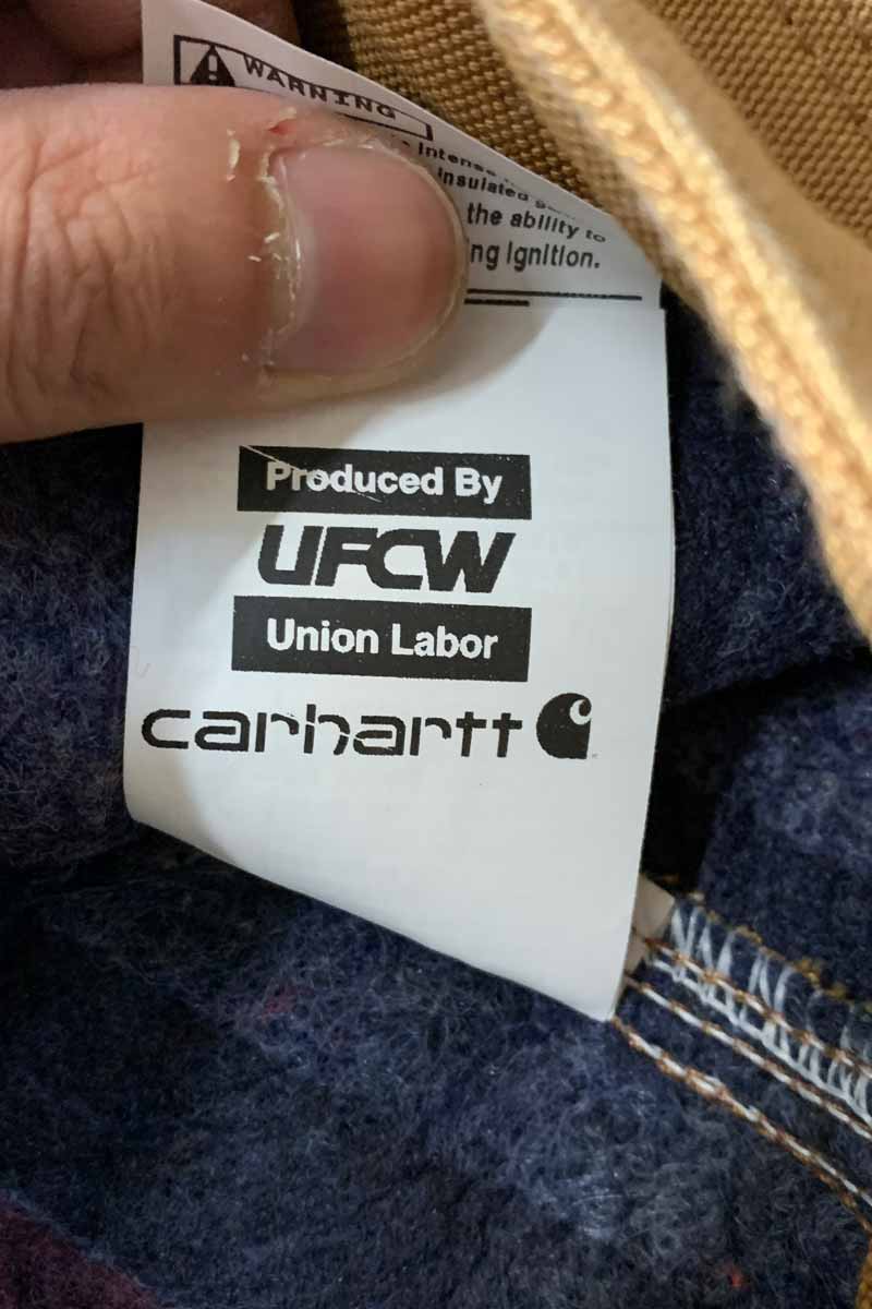 MADE IN USA 90'S DETROIT JACKET WITH BLANKET LINER / BEIGE [SIZE: L USED]
