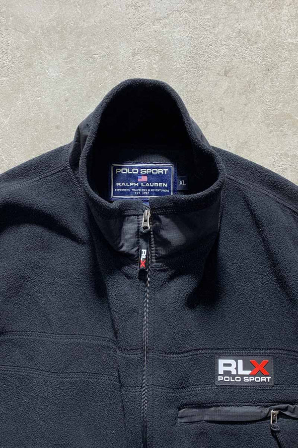 MADE IN USA 90'S FLEECE VEST / BLACK [SIZE: XL USED]