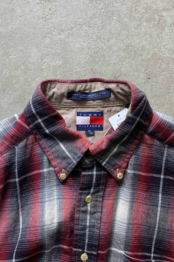90'S L/S B.D COTTON CHECK SHIRT / MULTI [SIZE: M USED]