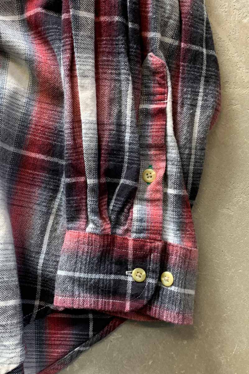 90'S L/S B.D COTTON CHECK SHIRT / MULTI [SIZE: M USED]
