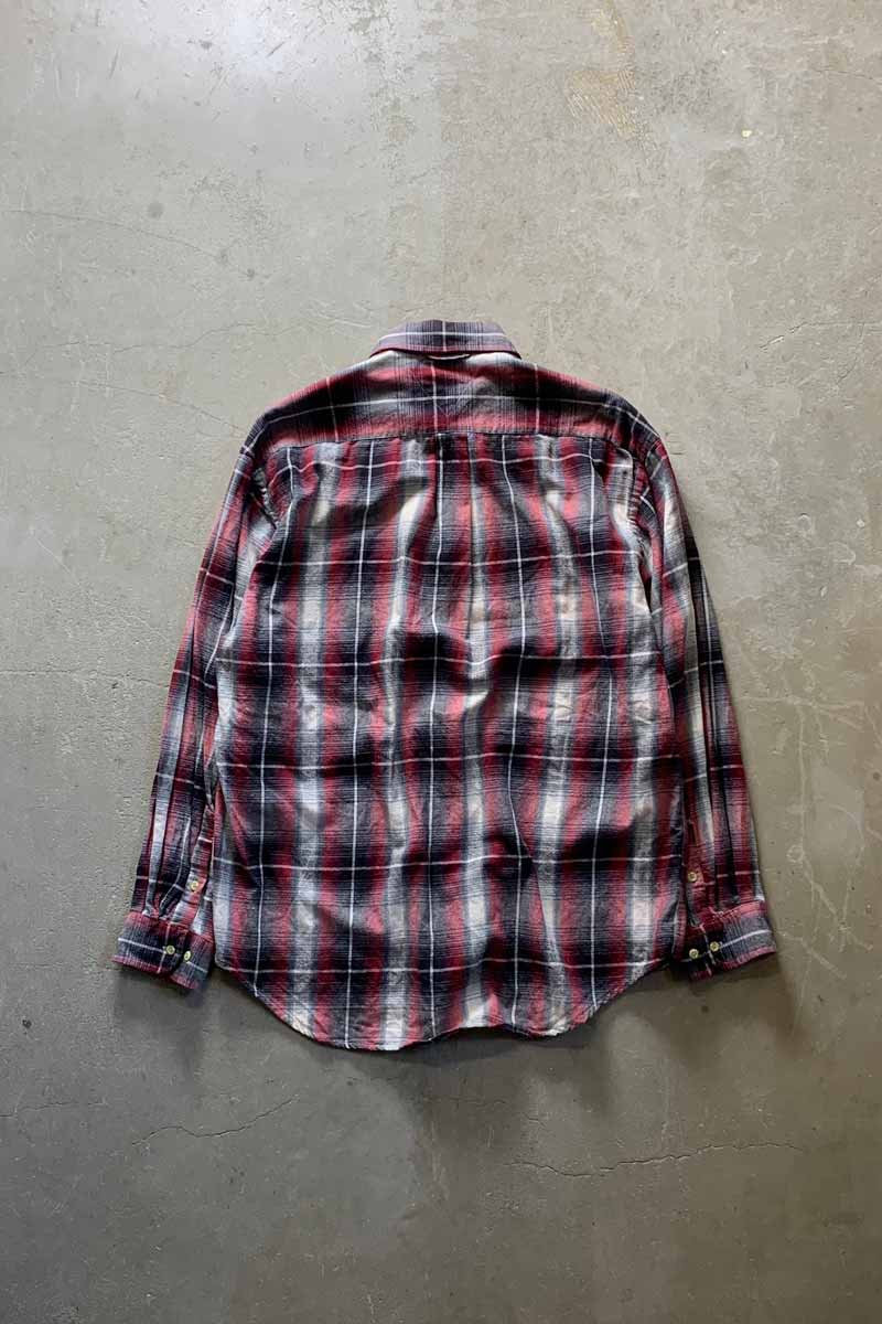 90'S L/S B.D COTTON CHECK SHIRT / MULTI [SIZE: M USED]