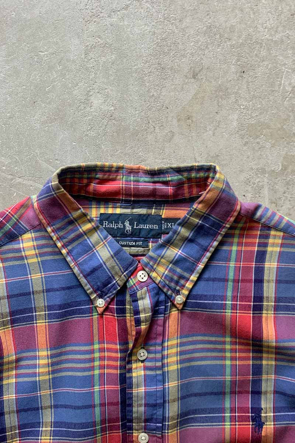 90'S L/S B.D CHECK SHIRT / MULTI [SIZE: XL USED]