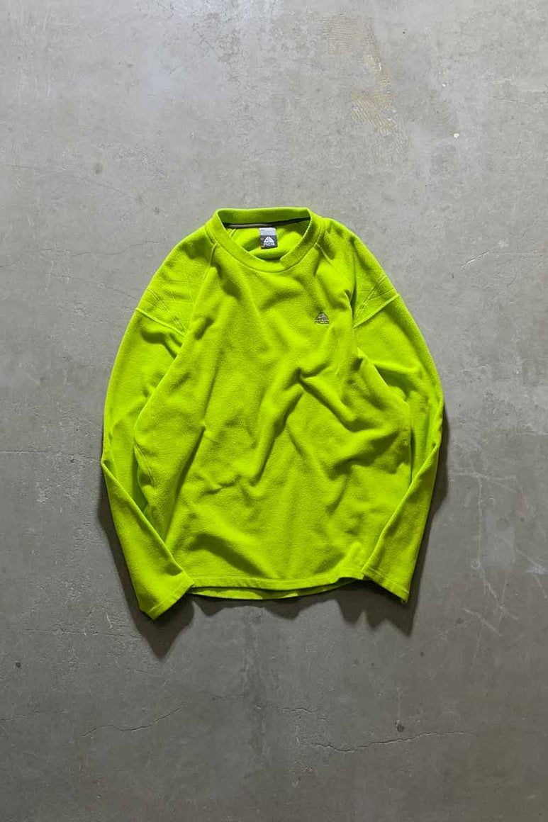 Y2K EARLY 00'S PULLOVER FLEECE / NEON [SIZE: L USED]