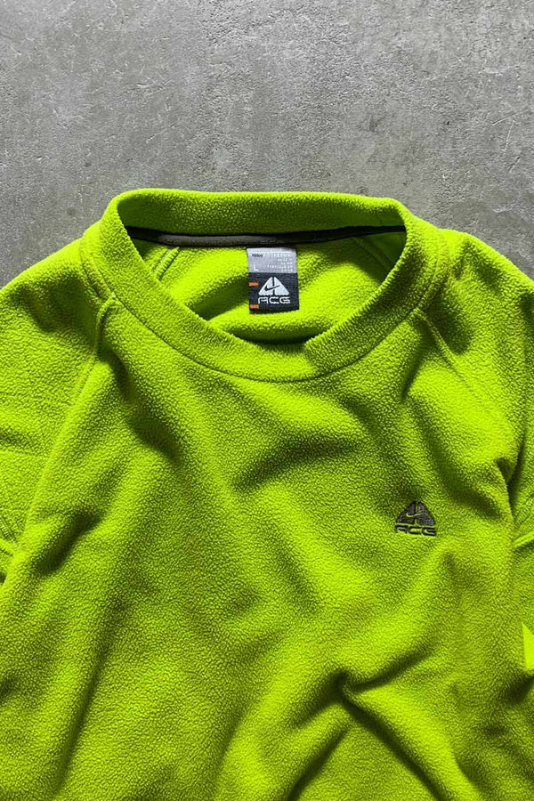 Y2K EARLY 00'S PULLOVER FLEECE / NEON [SIZE: L USED]