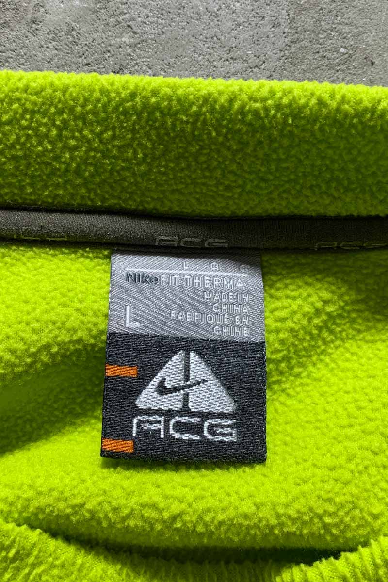 Y2K EARLY 00'S PULLOVER FLEECE / NEON [SIZE: L USED]