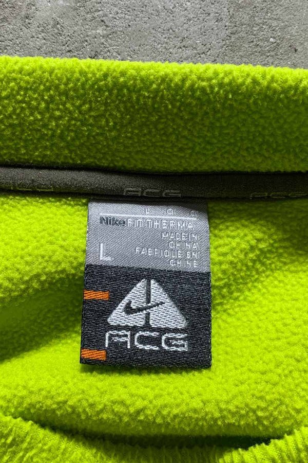 Y2K EARLY 00'S PULLOVER FLEECE / NEON [SIZE: L USED]
