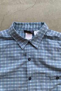 S/S CHECK SHIRT / BLUE [SIZE: L USED]