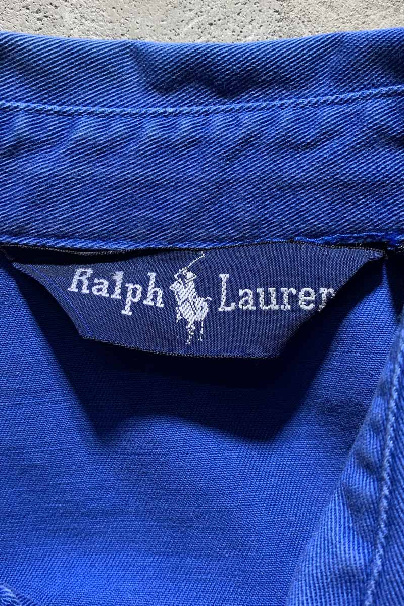 80-90s COTTON ZIP UP JACKET / BLUE [SIZE: S USED]