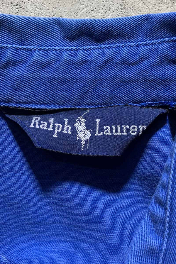 80-90s COTTON ZIP UP JACKET / BLUE [SIZE: S USED]