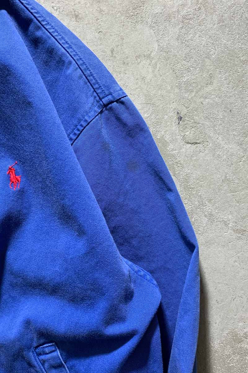 80-90s COTTON ZIP UP JACKET / BLUE [SIZE: S USED]