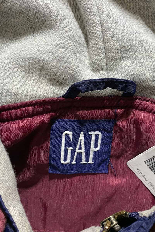 90s HALF-ZIP NYLON MOUNTAIN PARKA / NAVY [SIZE: S USED]
