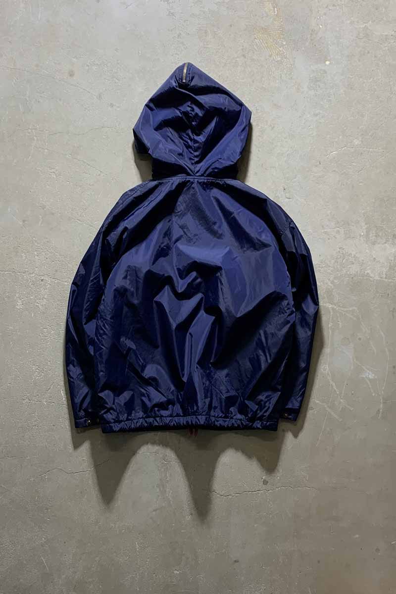 90s HALF-ZIP NYLON MOUNTAIN PARKA / NAVY [SIZE: S USED]