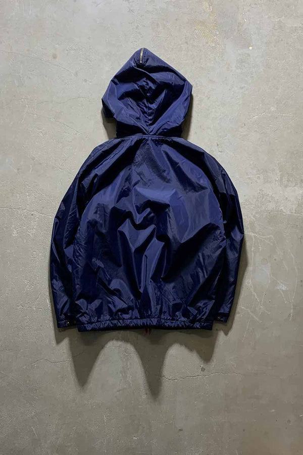 90s HALF-ZIP NYLON MOUNTAIN PARKA / NAVY [SIZE: S USED]