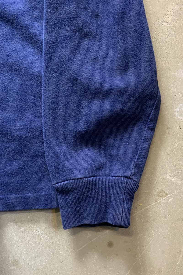 90'S L/S EMBROIDERY POLO SHIRT / NAVY [SIZE: L USED]