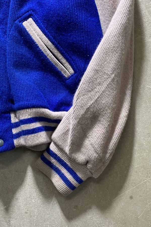 50-60'S BIG BLUE STAFF EMBROIDERY STADIUM JACKET / BLUE [SIZE: XL USED]