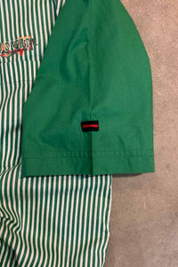 S/S BEACH CLUB COLLECTION STRIPE SHIRT / GREEN [SIZE: L USED]